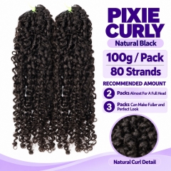 Pixie Curly Crochet Human Hair for Natural Boho Braids Miracle Knots Ready Time-Saving Pre-Separated