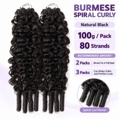 Burmese Spiral Curly · #1B Natural