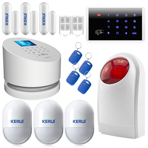New Kerui W2 2.4G WIFI network GSM PSTN wireless best home burglar security alarm system