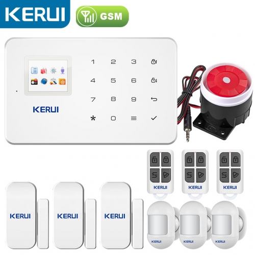 KERUI G18 Android IOS App Wireless GSM Home Alarm System SIM Smart Home Burglar Security Alarm System Kit PIR infrared