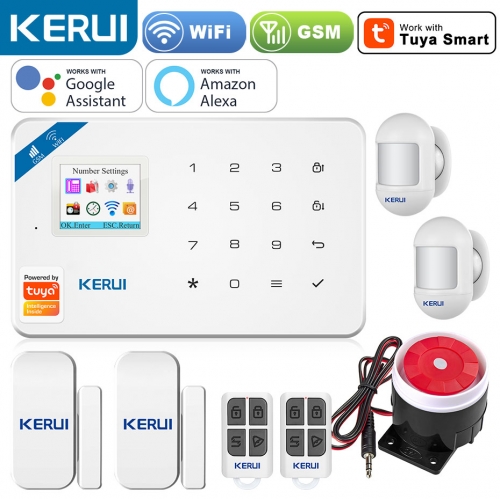 KERUI W181 WIFI/GSM TuyaSmart APP Control Home Security Alarm System Panel Kit
