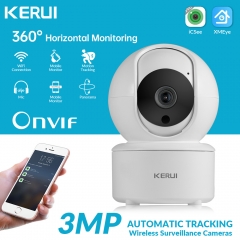KERUI WIFI 3MP Indoor Care Security Camera with 10 IR LEDs Motion Detection APP Push alert