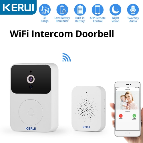 KERUI Mini X9 intercom Video Doorbell Smart Wi-Fi connection wireless receiver