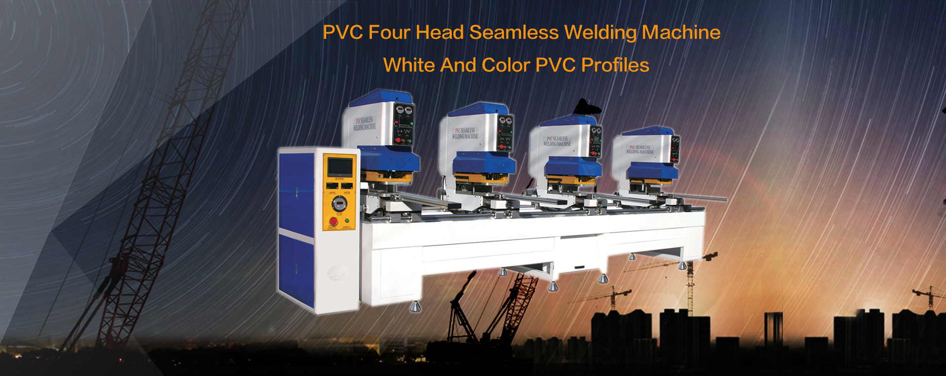 PVC Four Head Seamless Welding Machine White And Color PVC Profiles