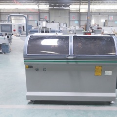 Sierra cortadora de conectores de esquina con alimentación automática CNC de aluminio