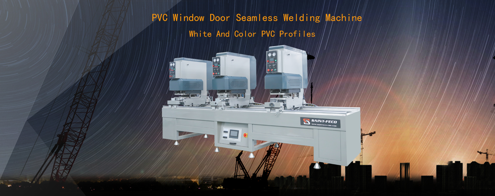 PVC Four Head Seamless Welding Machine White And Color PVC Profiles