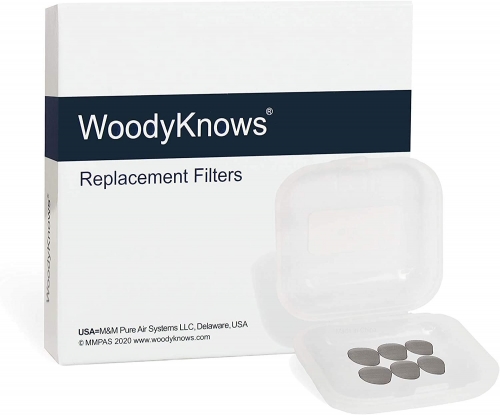 WoodyKnows Replacement Filters for Ultra Breathable Nasal Filters (New Model) 12-Count