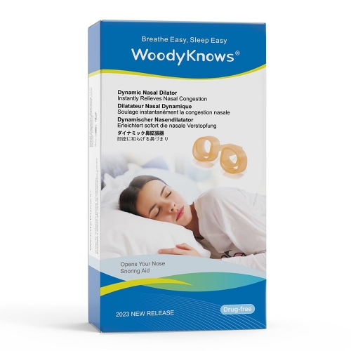 WoodyKnows 2024 型動態鼻擴張器|睡眠運動呼吸輔助器|柔軟舒適的鼻孔|改善呼吸氣流|打鼾緩解充血|正確的防打鼾解決方案