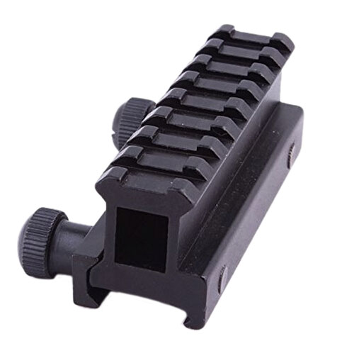 Compact Riser Mount with Quick Release Grooved See-Through Rail for ...