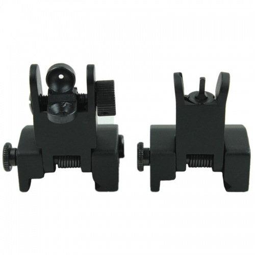 Free Shipping Hunting Tactical Arms Gear Precision AR15 Airsoft Flip Up Front and Rear Back up Iron Sight Hot Sale