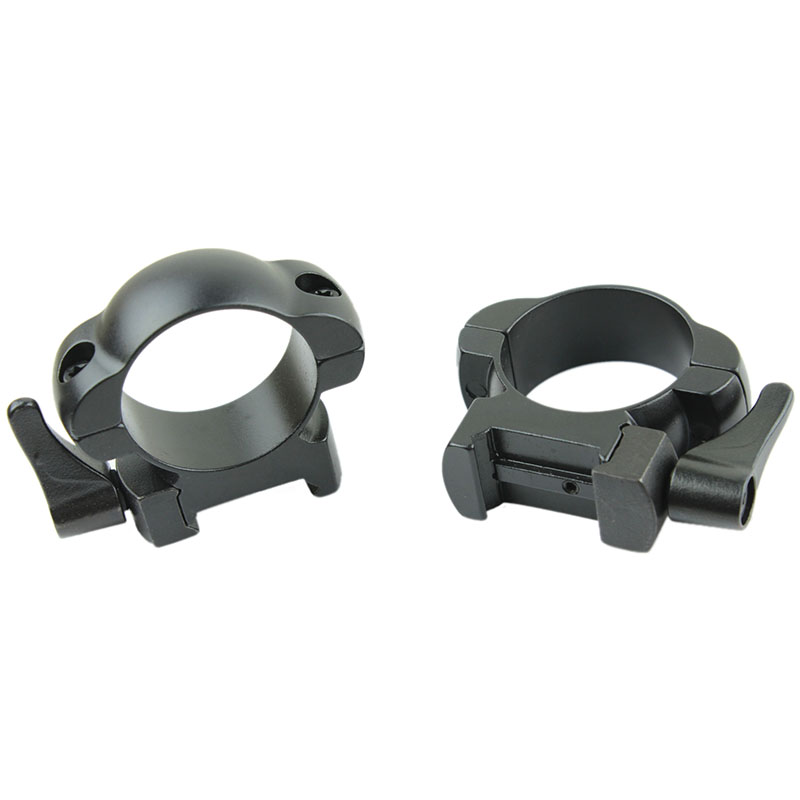  30MM Medium Profile Black Quick Detach Mount Rings