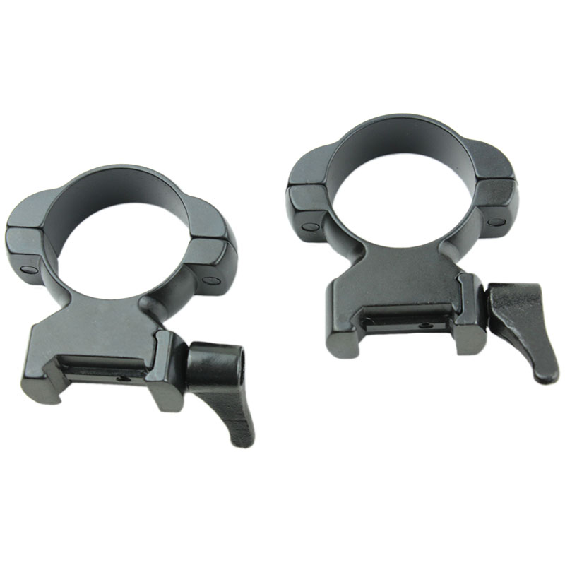  30MM High Profile Black steel  Top Mount Rings