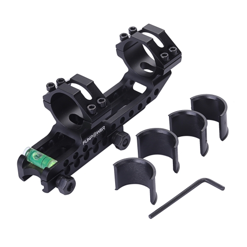 Funpower Tactical Scope Mounts 25.4/30mm One Piece Dual Ring with Bubble Level for 20mm Weaver Picatinny Rail