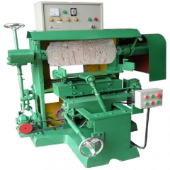 Single shaft grinding machine for dinnerware outer arc surface polishing