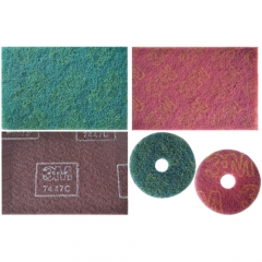 yl industrial scouring pad roll, industrial scouring pad and non-woven abrasive belt use for deburring, cleaning and wire drawing