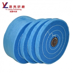 blue cotton buffing wheel for polishing copper alloy dinnerware tableware