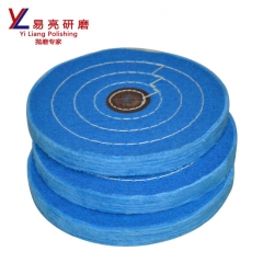 blue cotton buffing wheel for polishing copper alloy dinnerware tableware