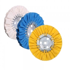 Hardened air cloth polishing wheel