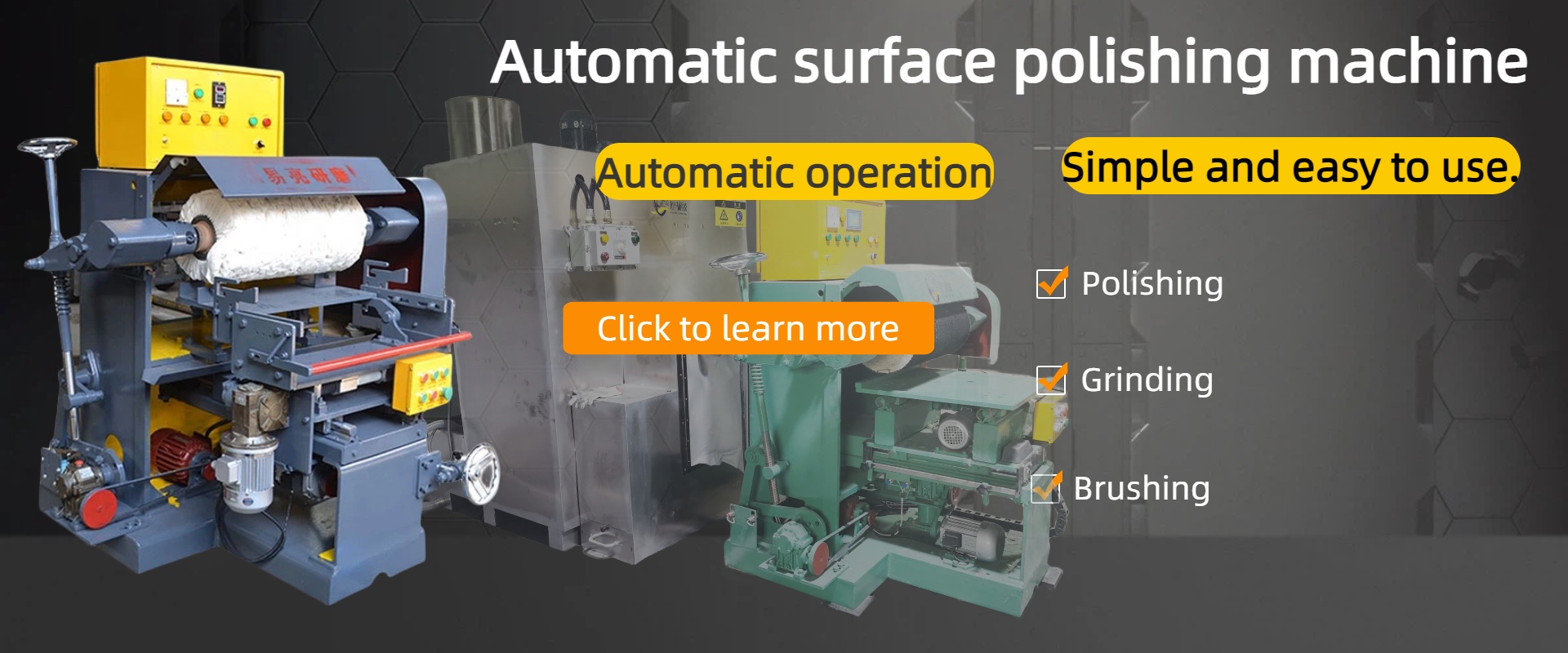 Automatic production and polishing of tableware and hinges