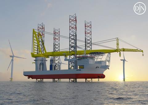 Huge crane vessel for world’s largest wind farm