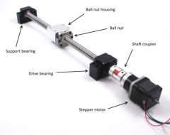 Husillo de bolas con motor paso a paso