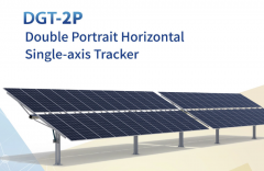 Horizontaler einachsiger Tracker mit doppeltem Hochformat