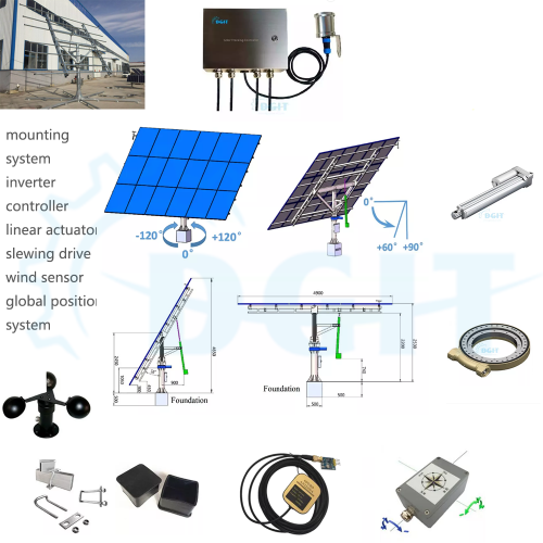 kit de sistema solar sistema de montaje solar completo doble eje único