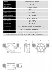 Water Flow Pump Mini Hydro Generator Turbine Flow Hydraulic Conversion DC 12V for Energy Conversion Energy Generators