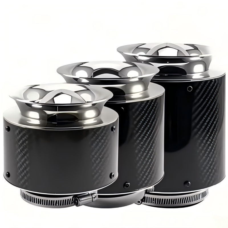 Pilzförmiger Luftfilter aus Echtkohlefaser – Hoher Luftdurchsatz für optimale Motorleistung. Leichtes und hitzebeständiges Design.