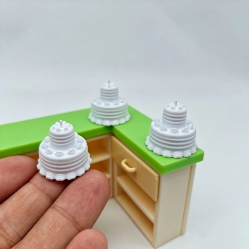 1:12 Miniatur-Doppelstockkuchen, Puppenhauskuchenmodell, Mini-Geburtstagskuchen, Lebensmittel, Spielzubehör, Puppenhausszene, Dekoration, Miniaturkuchen, DIY-Bastelarbeit, Geburtstagsornament, Puppenhauszubehör, Großhandel, Miniaturessen