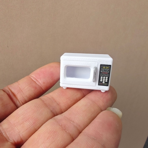 1:12 Miniatur-Mikrowelle für Puppenhäuser, Mini-Küchensimulationsszene, Modelldekoration, Requisiten, Zubehör, Großhandel
