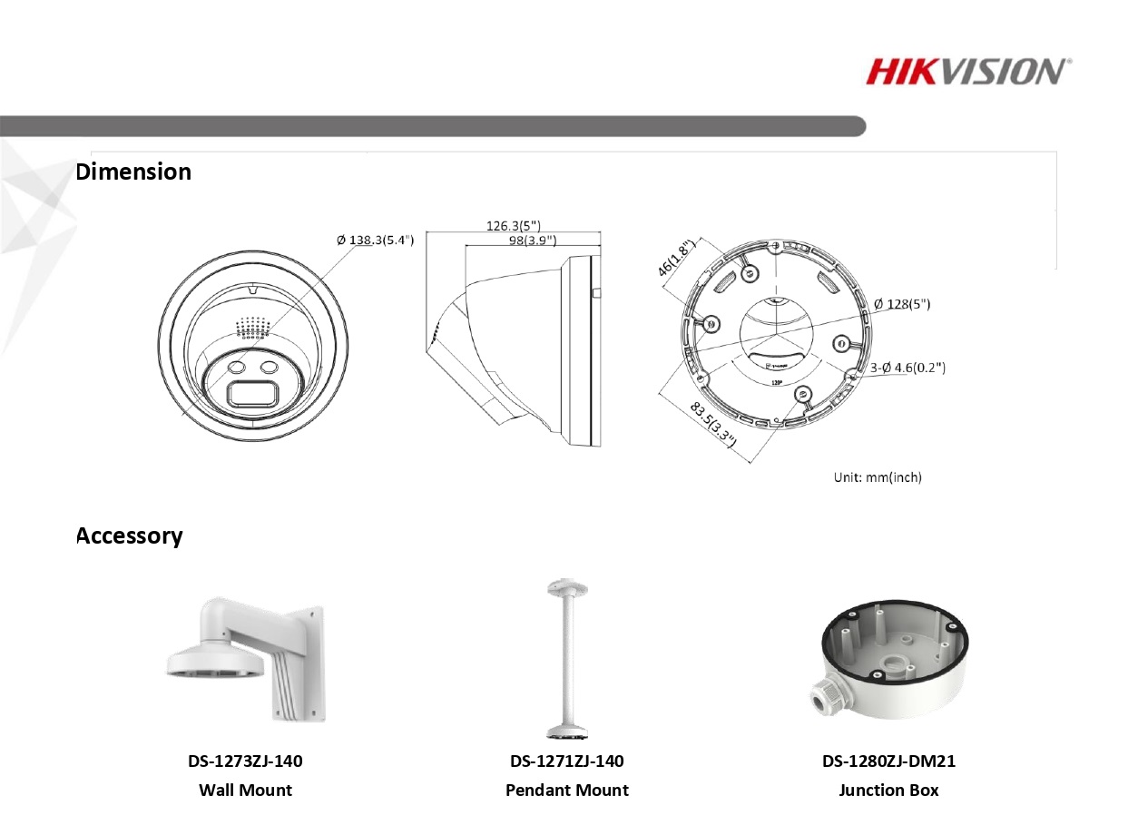 DS-2CD2346G1-I/SL | 4 MP Indoor AcuSense Fixed Turret Camera with ...