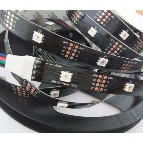 5v 5M/roll 24 pixel APA102C RGB LED strip