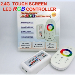 2.4G touch screen RF remote control DC12-24V 18A RGB led controller