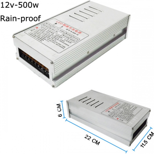 Rain-proof 12v 500w power supply