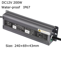 DC12v 200W waterproof IP67 LED Power Supply