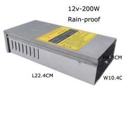 Rain-proof DC12v 200w power supply