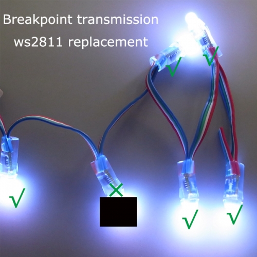 SH1908 replacement ws2811 12mm pixel node string breakpoint transmission