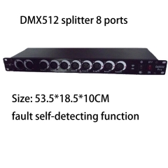 Fault self-detecting 8 output DMX512 signal splitter