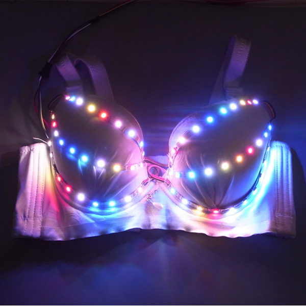 Programmable pixel RGB LED Bra for stage night club