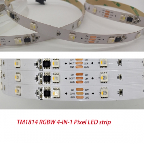 DC12V 30 LED/m TM1814 RGBW 4-IN-1 pixel LED strip