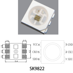 SK9822 SMD5050 RGB LED chip replacement of APA102c
