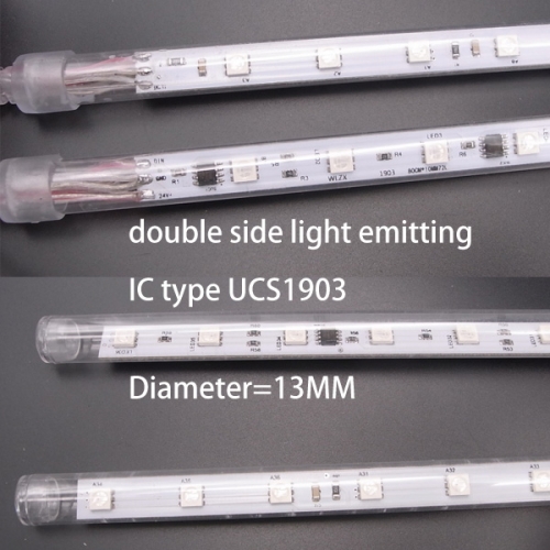 DC24V 360 degree emitting programmable 3D pixel LED tubes