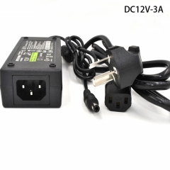 DC12V 3A 36W Power Adapter including Plug