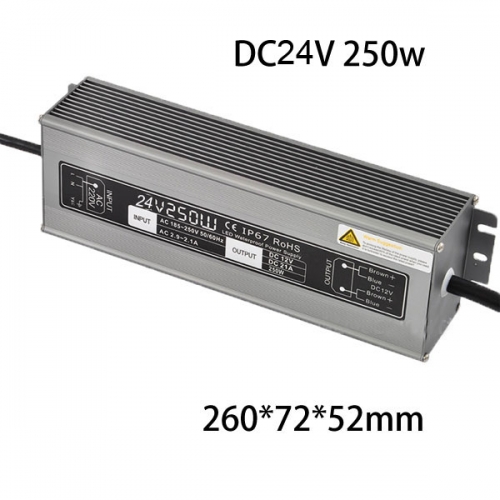 DC24v 250W waterproof IP67 LED Power Supply