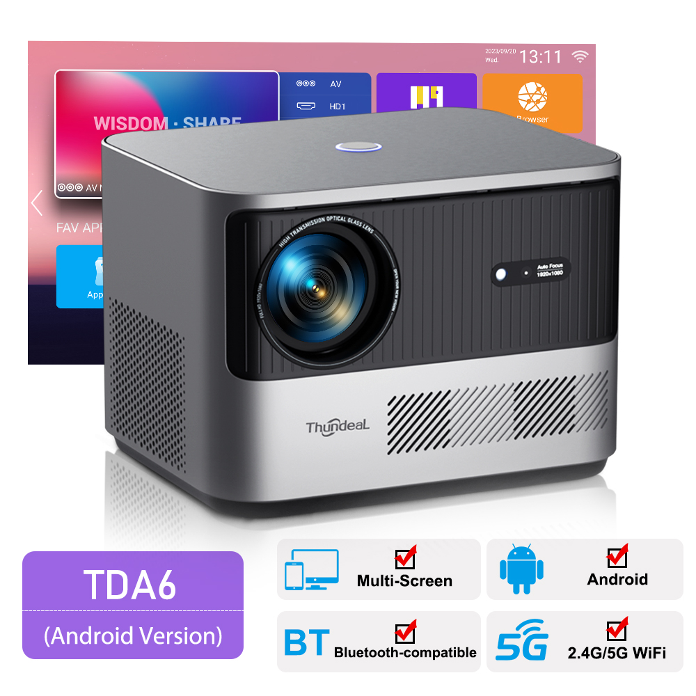 ThundeaL TDA6 Full HD Projector 1080P 2K 4K Video Home Theater Auto ...