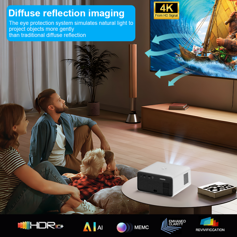 ThundeaL Portable Full HD Projector TD85W TD85SE Beam Projector Android WiFi Home Theater Mini Projector TD85 2K 4K Video Movie
