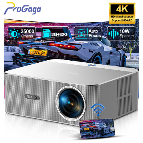 PROGAGA PG610W Full HD 1080P Android Projector 4K WiFi 2G 32G PG610 Beamer Home Theater Meeting Game Portable Video Projector