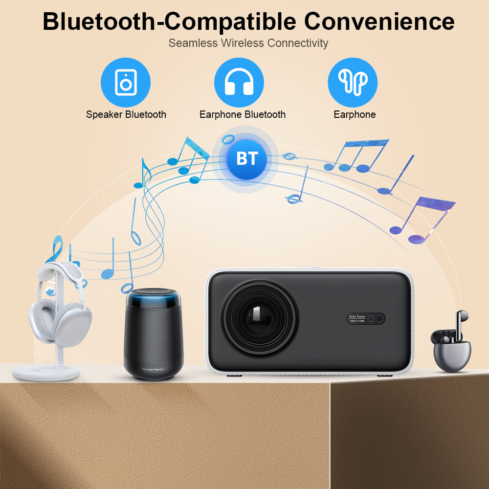 ThundeaL Portable Full HD Projector TD85W TD85SE Beam Projector Android WiFi Home Theater Mini Projector TD85 2K 4K Video Movie