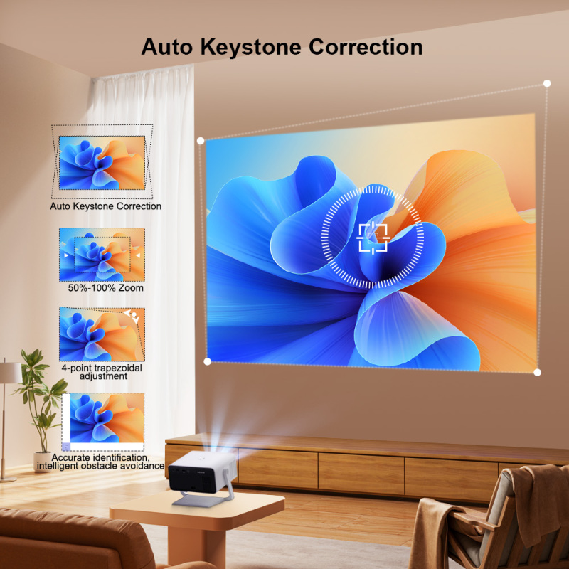 ThundeaL TD85W 4K Android Projector Full HD 1080P WIFI Auto Focus TD85 Home Theater Beam Projector for Movie Meeting Video